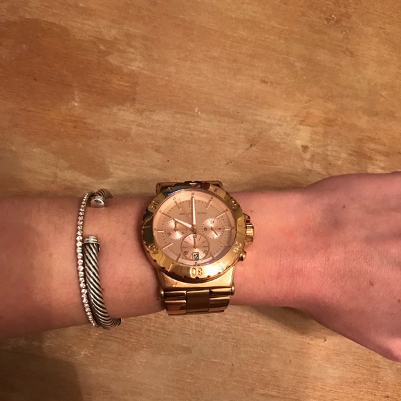 Michael Kors Accessories - Oversized Michael Kors rose gold watch MK-5314